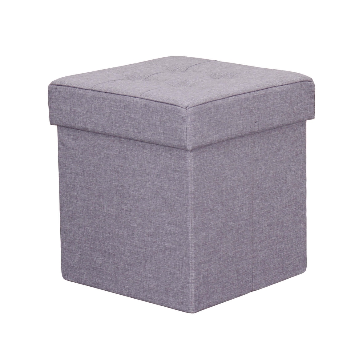 ORI pouf quadrato in stoffa colore Grigio chiaro