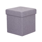 thumbnail of ORI pouf quadrato in stoffa colore Grigio chiaro