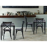 thumbnail of METRO PROFESSIONAL Chaise de restaurant Cross Antik II set de 2, acier/frêne, brun noyer/noir