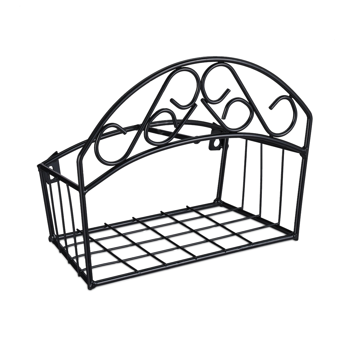 Relaxdays Schlauchhalter Wand, für 30 m 5/8'' Schlauch, Gartenschlauchhalterung, Metall Wasserschlauchhalter, schwarz