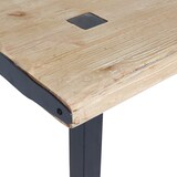 thumbnail of Eettafel HWC-L75, eetkamertafel, industrieel massief hout MVG-gecertificeerd 200x90cm, naturel