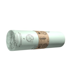 Bolsa de basura orgánica compostable 90x120 cm 120L. Rollo 20 uds