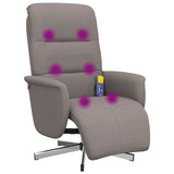 thumbnail of vidaXL Massagesessel mit Fußteil Taupe Stoff