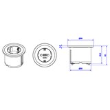 thumbnail of BACHMANN PIX 1x Schutzkontakt mit Zierringen in Weiß und Schwarz, GST-Kupplung