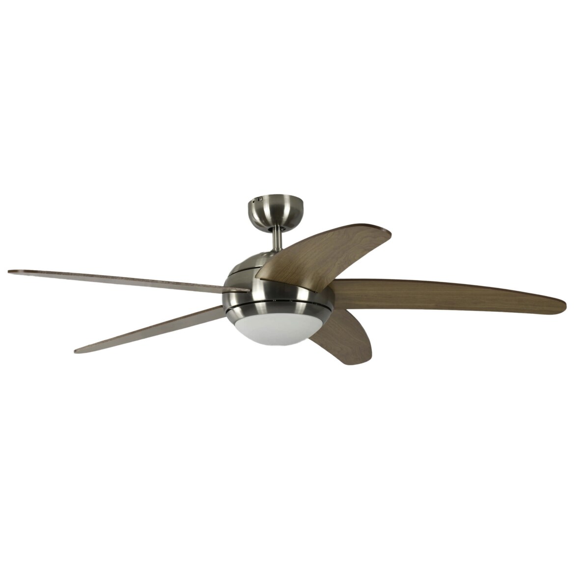Deckenventilator Melton Nickel / Ahorn mit Licht 132