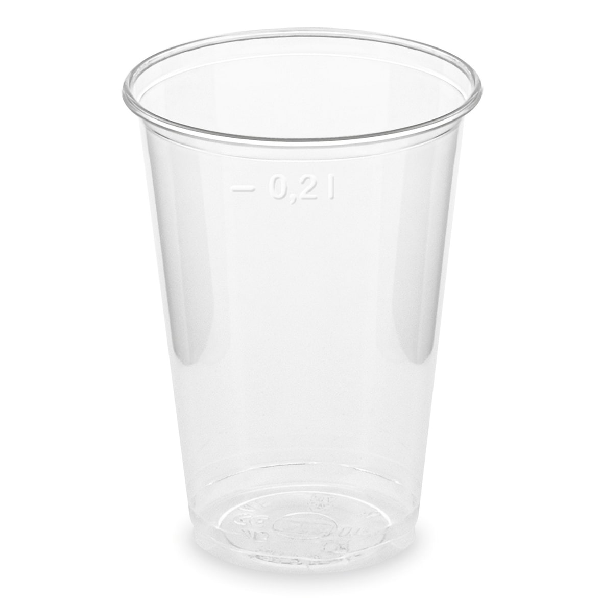 100x BIO Trinkbecher klar 200 ml 0,2 l aus Biokunststoff PLA  o 70mm