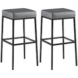 thumbnail of 2er Set Barhocker Montreal Kunstlederbezug schwarz/grau