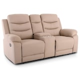 thumbnail of Kinosessel, 2er-Fernsehsessel mit Relaxfunktion, Liegefunktion Easy-Lift, Belastbarkeit je Sitzplatz 130 kg, Mikrofaser, in Beige, Raburg Pixx