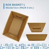 thumbnail of 5x Leere Kartonschachtel ohne Deckel 45x33x13cm - Geschenkbox für Weihnachten, Ostern, Vatertag, Muttertag, für Firmenkörbe