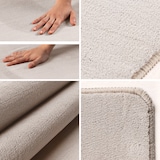 thumbnail of CarpetSale24 Teppich Wohnzimmer Einfarbig Creme 140x200 cm - Waschbar Rutschfest Kurzflor Extra Weich für Wohnzimmer Schlafzimmer Jugendzimmer