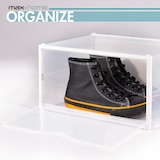 thumbnail of Max Home Pacote com 6 caixas de sapatos transparentes, empilháveis e anti-inclinação ap. lado T.46