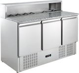 thumbnail of GastroHero Pizzatisch ECO 1365 mit Granit-Arbeitsplatte Kühltisch 3 Türen Pizza Vorbereitungstisch für 8x GN 1/6 Behälter 402L Edelstahl +2 bis +8 °C