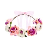 thumbnail of Blumenkranz für Haare 17cm einstellbar Boho Haarkranz Blumen Blumenhaarkranz Kopfschmuck Hochzeit JGA Festival Haarschmuck Haar Accessoires Rosa Pink