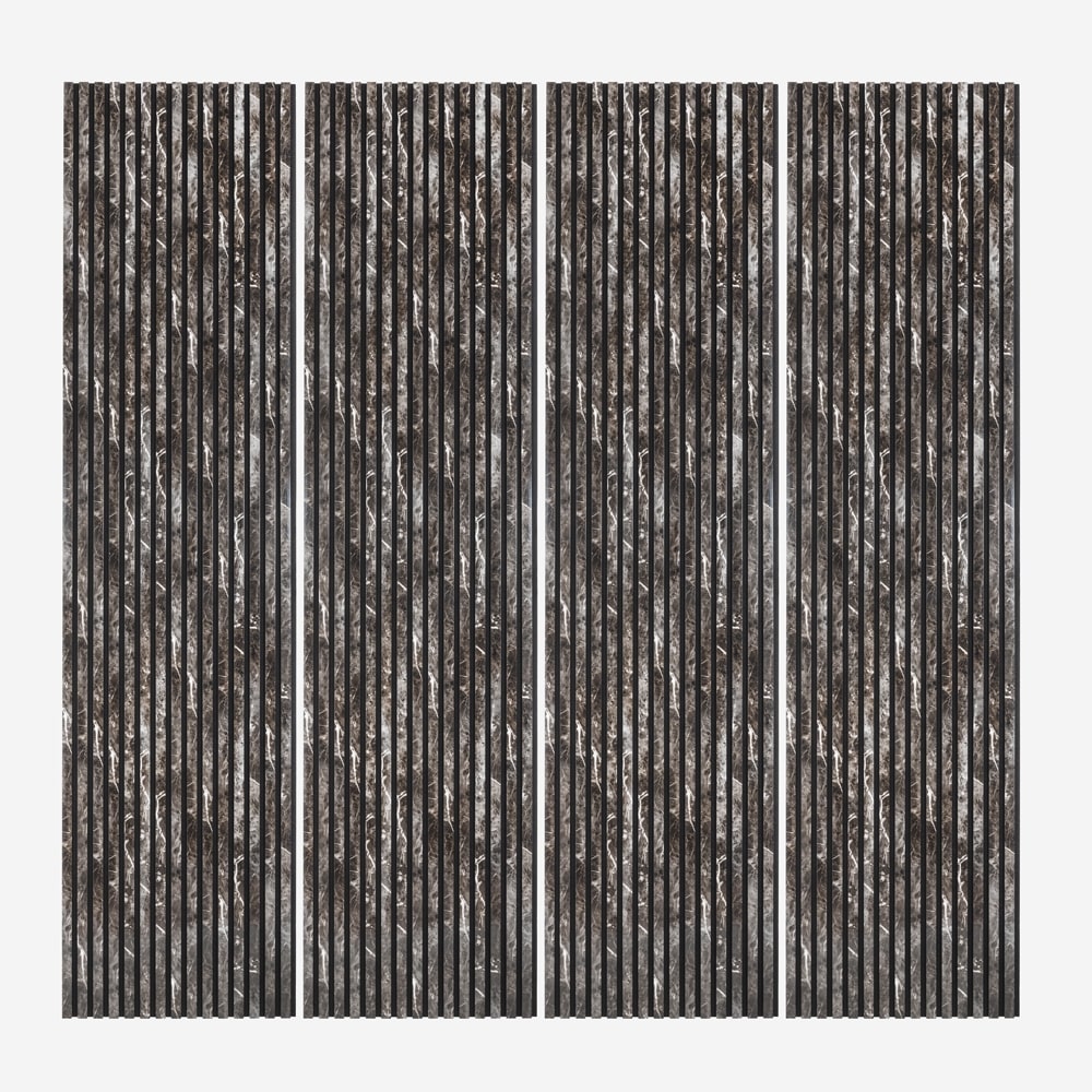4 x pannelli decorativi effetto marmo nero per pareti 240x60cm Kover-MC-PFA129MC