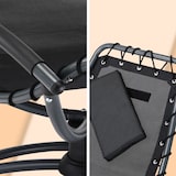 thumbnail of CASARIA® Sonnenliege Wetterfest Liegestuhl mit Armlehne Schaukelliege Wohnzimmer Grau