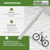 thumbnail of TRUTZHOLM 1 x Alu Auffahrschiene 194 cm Traglast 200 kg Fahrradrampe E-Bike Auffahrrampe starr grau