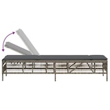 thumbnail of vidaXL Sonnenliegen 2 Stk. mit Tisch Grau Poly Rattan