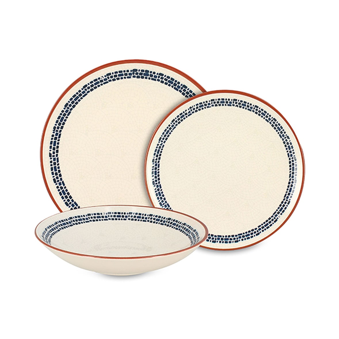 Novastyl - Lot de 36 assiettes amatxi en faience