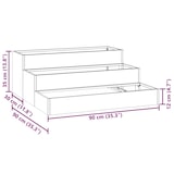 thumbnail of vidaXL Gartenblumentopf Silber 90 x 90 x 35 cm Edelstahl