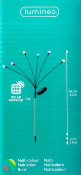 thumbnail of Solar Stabbeleuchtung Outdoor 70cm 6 LEDs Kunststoff Solarleuchte für Garten Stablampe Gartenleuchte Solarlampen Wegeleuchte Stableuchte Gartendeko