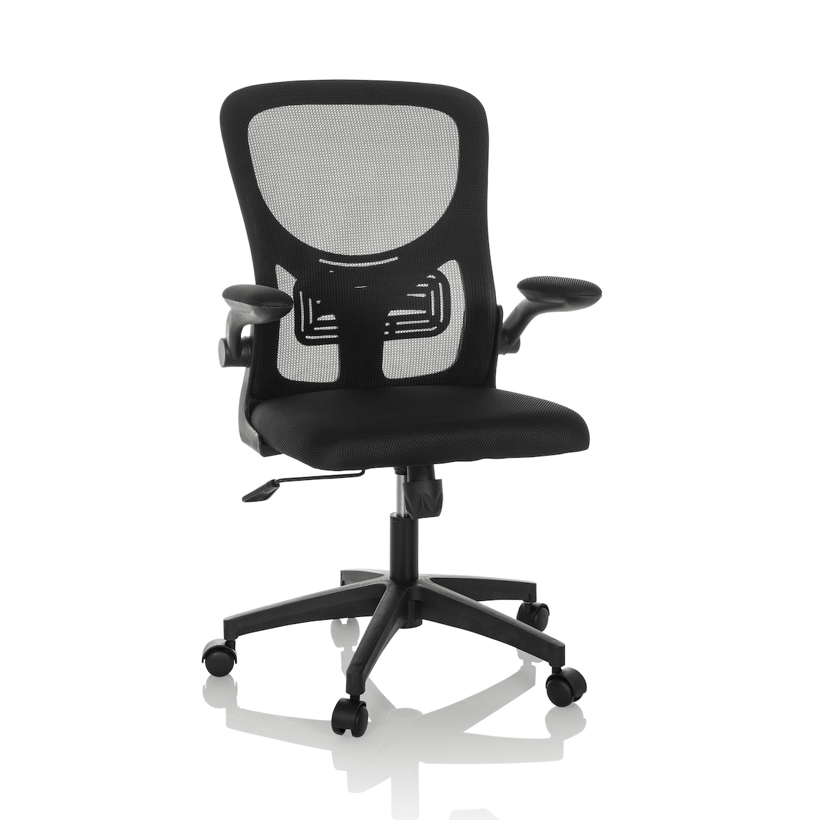 Silla de oficina / silla giratoria BELIO malla / tela negro hjh OFFICE