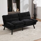 thumbnail of Chenille Zweisitzer Sofa mit verstellbaren Rückenlehnen – ergonomisches Design und hoher Komfort Schwarz