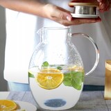 thumbnail of Wilmax Borosilikat Glas Krug mit Bambusdeckel, 2400ml