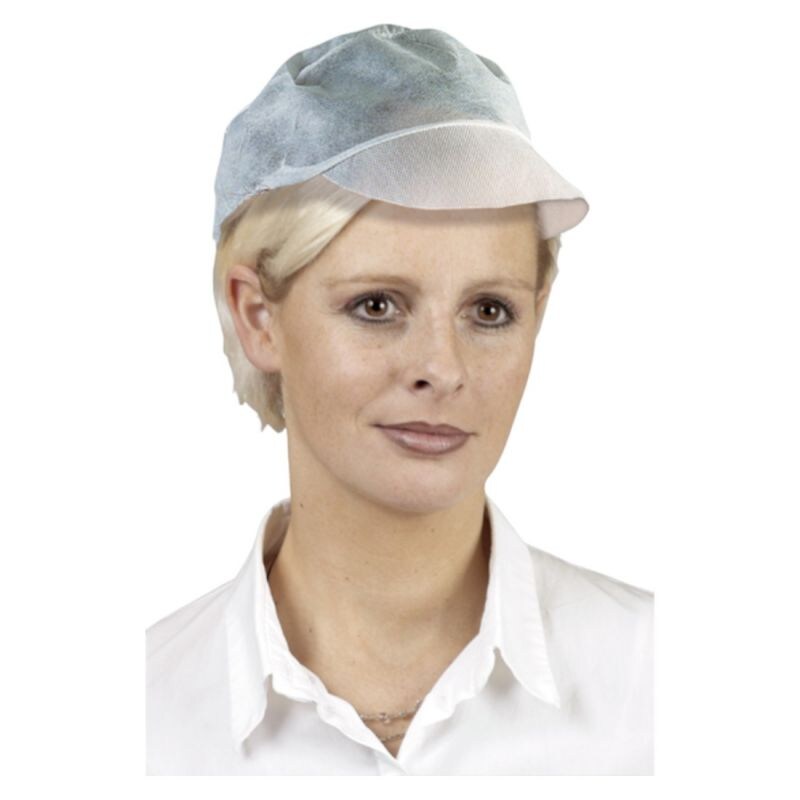 Coverguard - Casquettes à visière jetables en polypropilène 53cm blanc CAP (Pack de 1000) #ffffff Taille Unique