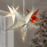 thumbnail of LED Papier Weihnachtsstern Ø 60cm Fensterstern Faltstern Innen warmweiß Batterie