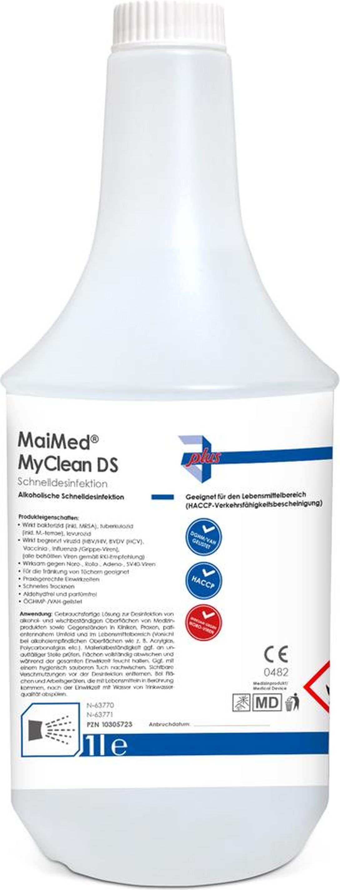 MaiMed MyClean DS - Schnelldesinfektionsmittel - 12 x 1L - Desinfektionsmittel