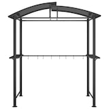 thumbnail of Gazebo BBQ et étagères latérales anthracite 210x114x230cm acier Modèle AbriHelios 201
