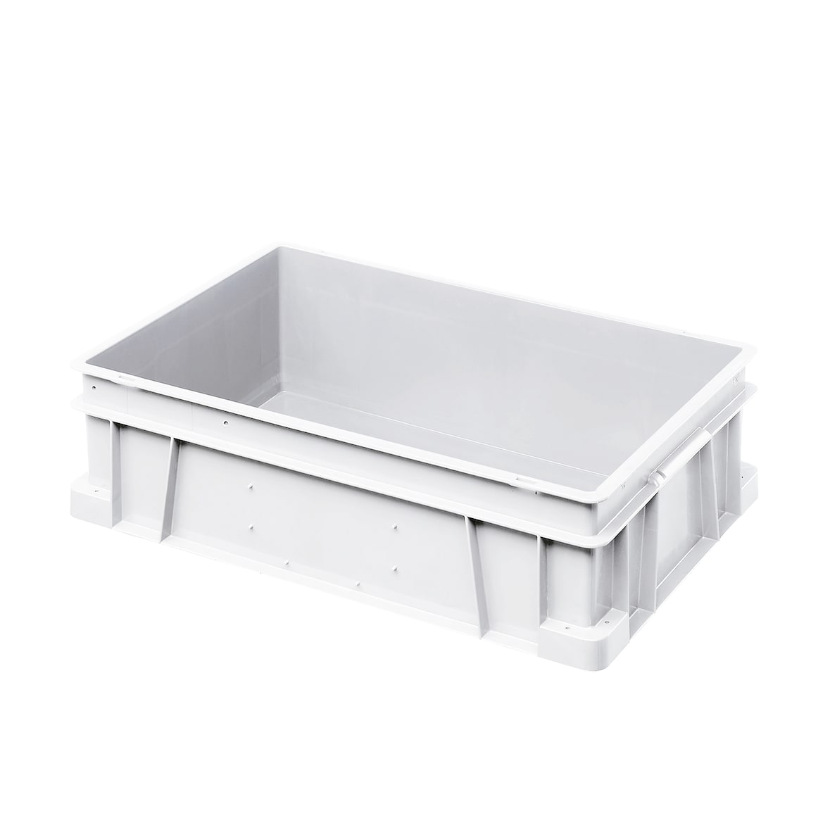 Caja de plástico Norma Europa 600 x 400 x 230 mm | Caja industrial NE 6423 Blanco | DENOX