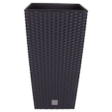 thumbnail of Polyrattan Pflanztopf mit Einsatz 50,5cm anthrazit Blumentopf Pflanztopf Kübel Anthrazit 50,5