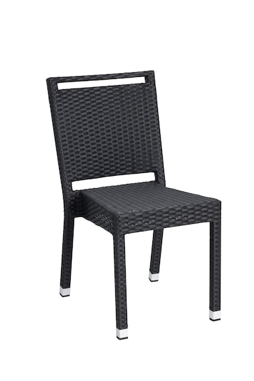 METRO PROFESSIONAL Stapelstuhl mit Handgriff Barbados, Polyrattan, schwarz