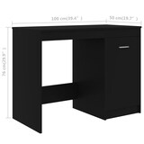 thumbnail of vidaXL Bureau 100x50x76 cm bewerkt hout zwart