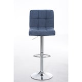 thumbnail of Décoshop26 - Tabouret de bar x1 avec repose-pieds hauteur réglable design moderne en tissu bleu 10_0000057