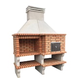 thumbnail of BARBECUE OVEN - Barbecue en brique réfractaire et ciment, avec four en argile - 187x90x240cm