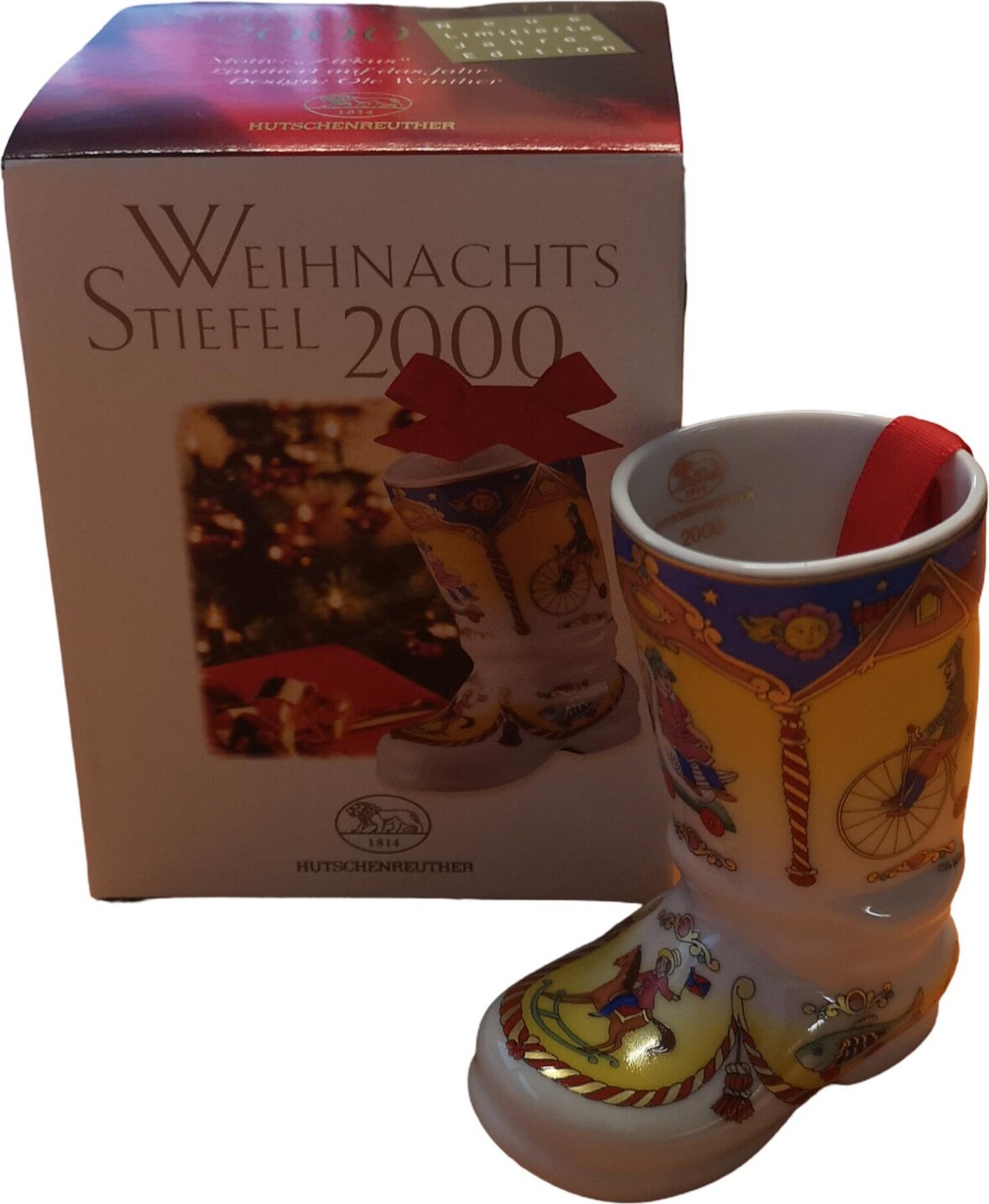 Hutschenreuther Porzellan Weihnachtsstiefel Stiefel 2000 OVP