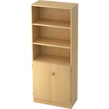 thumbnail of bümö office Regal-Aktenschrank abschließbar, Büroschrank groß aus FSC-Holz, 80cm breit in Ahorn - abschließbarer Schrank, Büroschrank abschließbar,