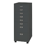thumbnail of Décoshop26 - Büroschrank mit Schubladen 115 x 40 x 41 cm 8 Schubladen dunkelgrauer Stahl 04_0008264