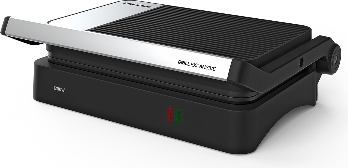 Taurus Expansive Grill de 1200W, rápida cocción, sella y tosta, placa antiadherente libre de PFOA, superficie de 14.5x23 cm, base antideslizante