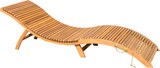 thumbnail of Tarrington House Sonnenliege Bukisi, Akazienholz,  60 x 185 x 54 cm, zusammenklappbar, mit Auflage, braun / grau