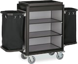 thumbnail of WAS Germany - Zimmerservicewagen Isabella, 2 Wäschesäcke, 155 x 54 x 116 cm, schwarze Kantenprofile/Aluoptik