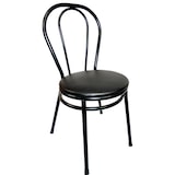 thumbnail of Silla Bistrot negra acolchada HOBETO