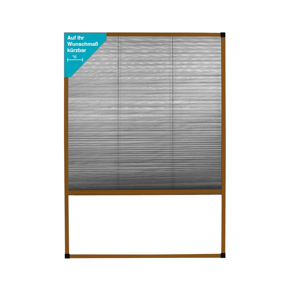 Fliegengitter Insektenschutz Dachfenster Plissee Alurahmen Bausatz,Farbe:braun (RAL8001),Größe (Breite x Höhe):80 x 160 cm (Profile auf Maß)
