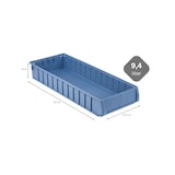 thumbnail of PROREGAL 12x Regalkasten 600 BN mit Etikett & Schutzhaube | HxBxT 9x23,4x60cm | 9,4 Liter | Sichtlagerkasten, Sortimentskasten