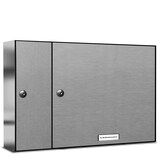 thumbnail of AL Briefkastensysteme 1 Fach Premium Edelstahl Durchwurf Briefkasten Anlage mit Klingel, Post A4, robust, wetterfest, Artikelnummer: 331V1DZ1KSR