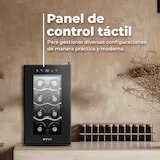 thumbnail of EVVO Vinoteca para 8 botellas VT8, termoeléctrico, 8-18ºC regulable, muy silencioso 35 dB, pantalla táctil, diplay LED, luz interior