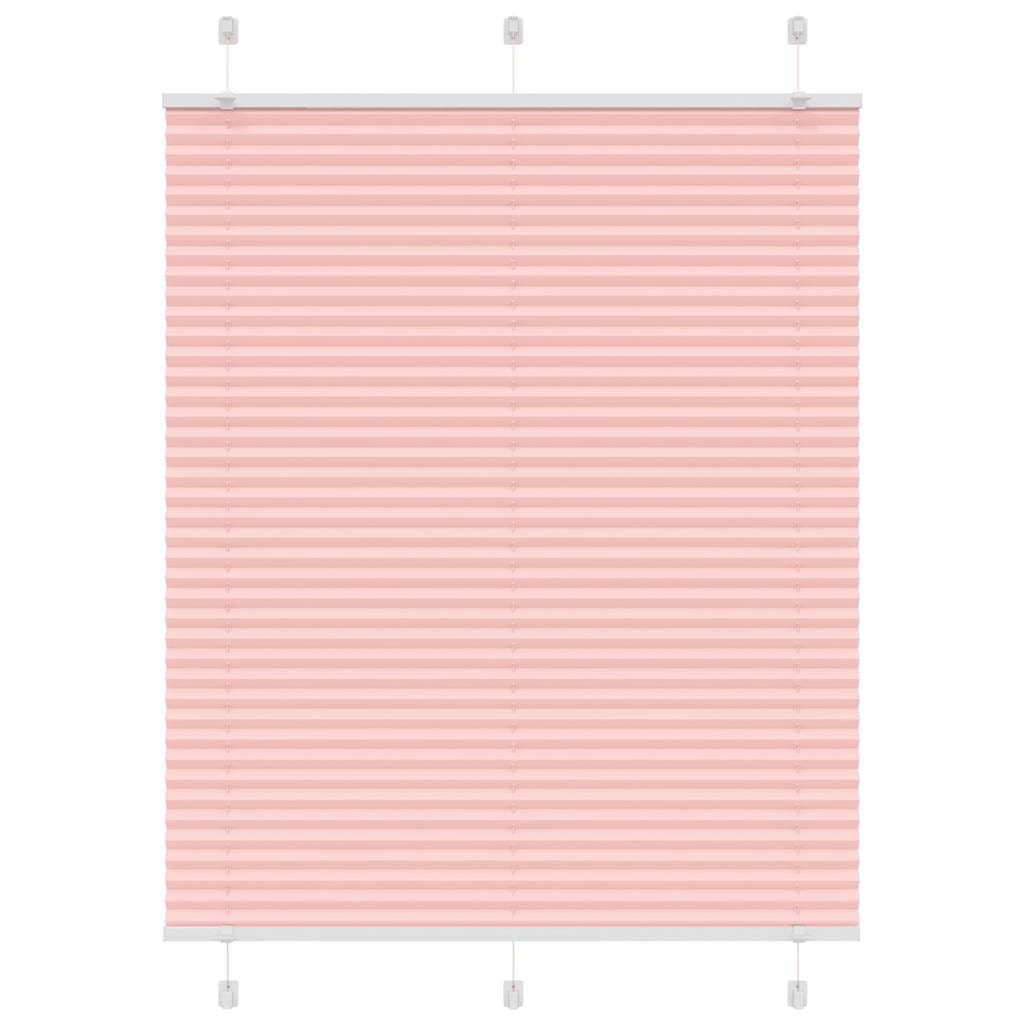 vidaXL Plissee Rosa 110x100 cm Stoffbreite 109,4 cm Polyester
