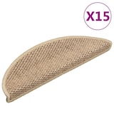 thumbnail of vidaXL Treppenmatten Selbstklebend Sisal-Optik 15 Stk. 56x17x3 cm Sand